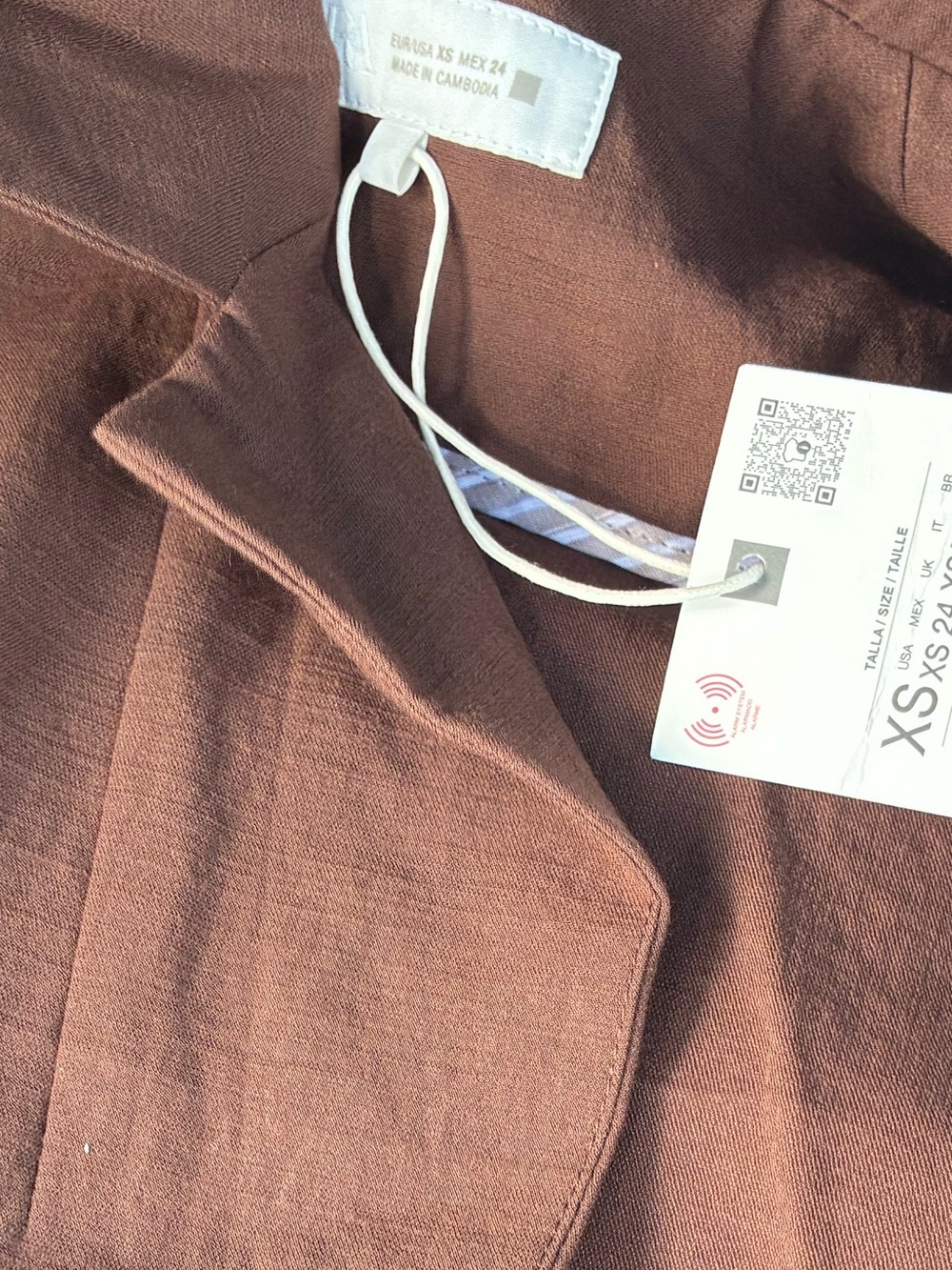 Zara NWT short sleeve brown blazer 8073/349 - Picture 9 of 11